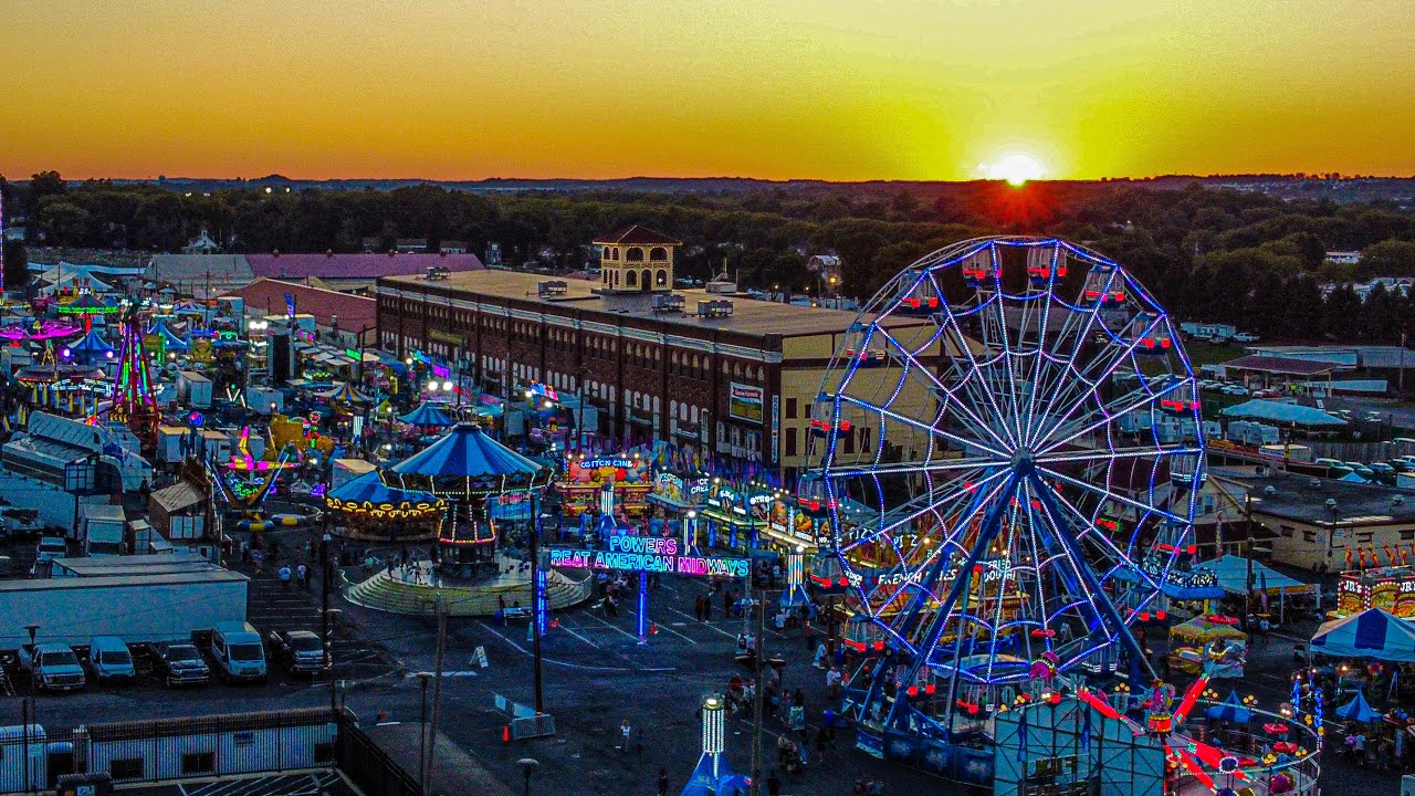 Colorful Ferris wheel at the Great Allentown Fair